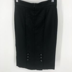 Bebe black pencil skirt with kick pleat